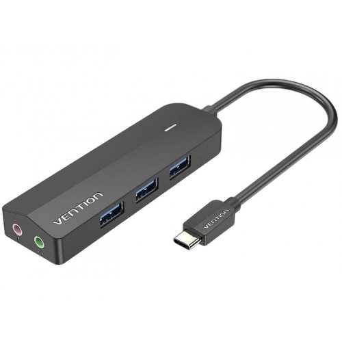 USB-хаб Vention USB Type-C 6 in 1 (TGQBB) Black купить в Украине: Киев, Днепр, Харьков, Одесса  | Низкая цена, отзывы, характеристики от TELEMART фото