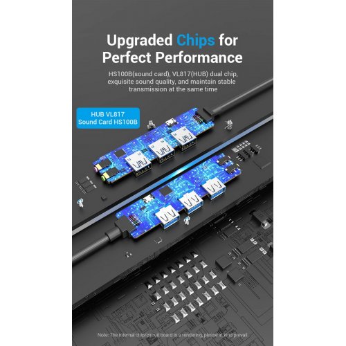 USB-хаб Vention USB Type-C 6 in 1 (TGQBB) Black купить в Украине: Киев, Днепр, Харьков, Одесса  | Низкая цена, отзывы, характеристики от TELEMART фото