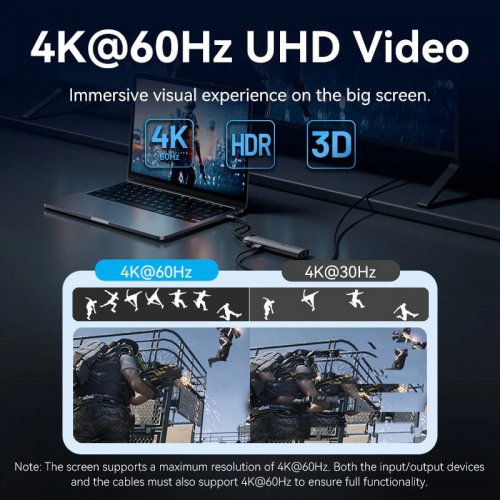 USB-хаб Vention USB Type-C 8 in 1 (TGUHB) Grey купити в Україні: Київ, Львів, Хмельницький, Тернопіль, Івано-Франківськ | Низька ціна, відгуки, характеристики від TELEMART фото