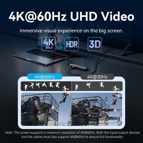 USB-хаб Vention USB Type-C 9 in 1 (TGVHB) Grey купити в Україні: Київ, Львів, Хмельницький, Тернопіль, Івано-Франківськ | Низька ціна, відгуки, характеристики від TELEMART фото