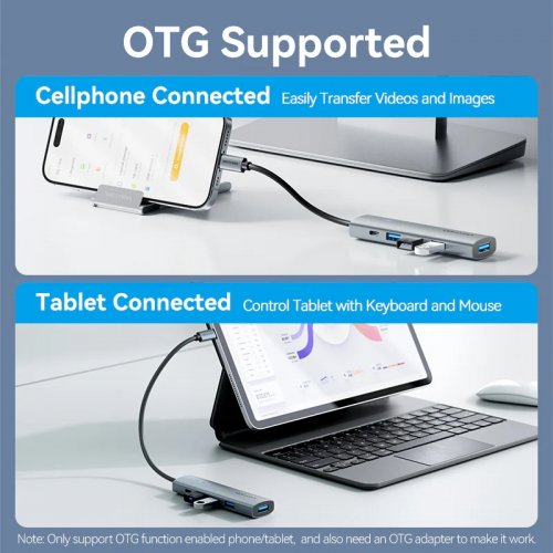 USB-хаб Vention USB Type-C 5 in 1 (TGZHB) Black купить в Украине: Киев, Днепр, Харьков, Одесса  | Низкая цена, отзывы, характеристики от TELEMART фото