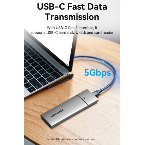 USB-хаб Vention USB Type-C 11 in 1 (THTHC) Silver купити в Україні: Київ, Львів, Хмельницький, Тернопіль, Івано-Франківськ | Низька ціна, відгуки, характеристики від TELEMART фото