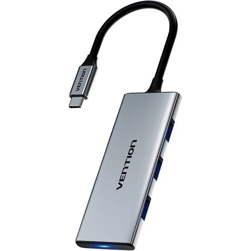 USB-хаб Vention USB Type-C 6 in 1 (TOOHB) Silver купить в Украине: Киев, Днепр, Харьков, Одесса  | Низкая цена, отзывы, характеристики от TELEMART фото
