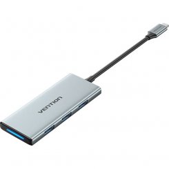 USB-хаб Vention USB Type-C 7 in 1 (TOPHB) Grey