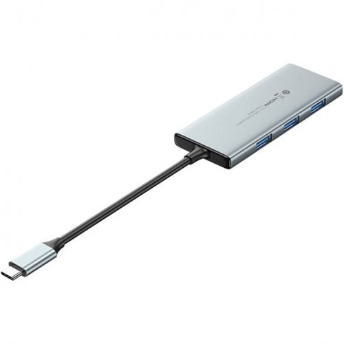 USB-хаб Vention USB Type-C 7 in 1 (TOPHB) Grey купить в Украине: Киев, Днепр, Харьков, Одесса  | Низкая цена, отзывы, характеристики от TELEMART фото