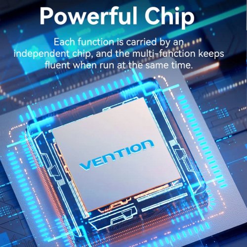 USB-хаб Vention USB Type-C 7 in 1 (TOPHB) Grey купить в Украине: Киев, Днепр, Харьков, Одесса  | Низкая цена, отзывы, характеристики от TELEMART фото