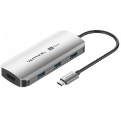 USB-хаб Vention USB Type-C 5 in 1 (TQDHB) Grey