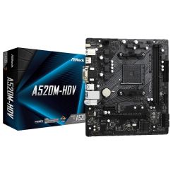 Материнская плата AsRock A520M-HDV (sAM4, AMD A520) (Восстановлено продавцом, 877175)