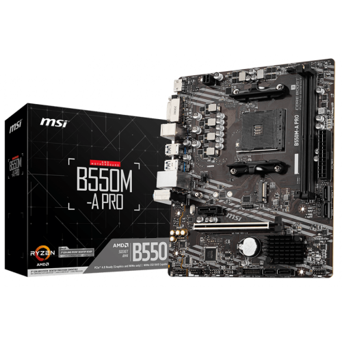 Материнська плата MSI B550M-A PRO (sAM4, AMD B550) (Відновлено продавцем, 877199) купити в Україні: Київ, Львів, Хмельницький, Тернопіль, Івано-Франківськ | Перевірка сумісності, низька ціна, відгуки, характеристики від TELEMART фото