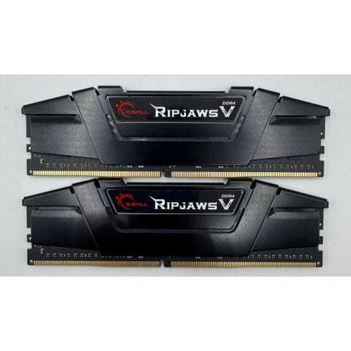 Озу G.Skill DDR4 32GB (2x16GB) 3600Mhz Ripjaws V Black (F4-3600C18D-32GVK) (Восстановлено продавцом, 877220) купить в Украине: Киев, Днепр, Харьков, Одесса  | Проверка совместимости, низкая цена, отзывы, характеристики от TELEMART фото