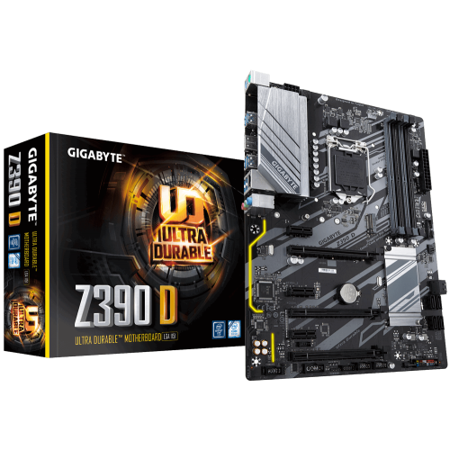 Материнська плата Gigabyte Z390 D (s1151-V2, Intel Z390) (Стан нового, 877234) купити в Україні: Київ, Львів, Хмельницький, Тернопіль, Івано-Франківськ | Перевірка сумісності, низька ціна, відгуки, характеристики від TELEMART фото