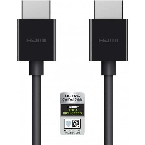 Кабель Belkin HDMI to HDMI V2.1 8K 2m (AV10175BT2MBKV2) Black купить в Украине: Киев, Днепр, Харьков, Одесса  | Низкая цена, отзывы, характеристики от TELEMART фото