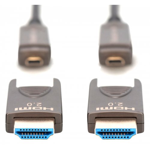 Кабель Digitus HDMI to HDMI AOC 4K 10m (AK-330127-100-S) Black купить в Украине: Киев, Днепр, Харьков, Одесса  | Низкая цена, отзывы, характеристики от TELEMART фото