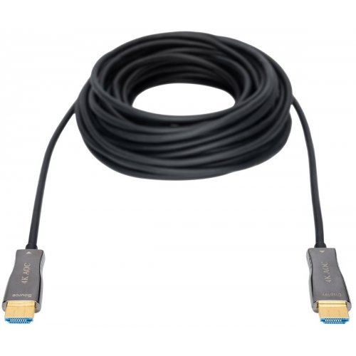 Кабель Digitus HDMI to HDMI AOC Hybrid-Fiber 4K 15m (AK-330125-150-S) Black купить в Украине: Киев, Днепр, Харьков, Одесса  | Низкая цена, отзывы, характеристики от TELEMART фото