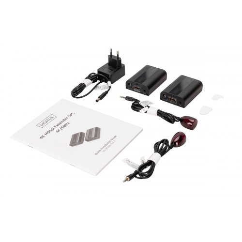 Комплект устройств ретранслятора Digitus HDMI 4K (DS-55204) Black купить в Украине: Киев, Днепр, Харьков, Одесса  | Низкая цена, отзывы, характеристики от TELEMART фото