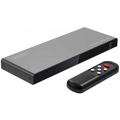 Видеокоммутатор Digitus HDMI Switch 5x1 8K (DS-55334) Black купить в Украине: Киев, Днепр, Харьков, Одесса  | Низкая цена, отзывы, характеристики от TELEMART фото