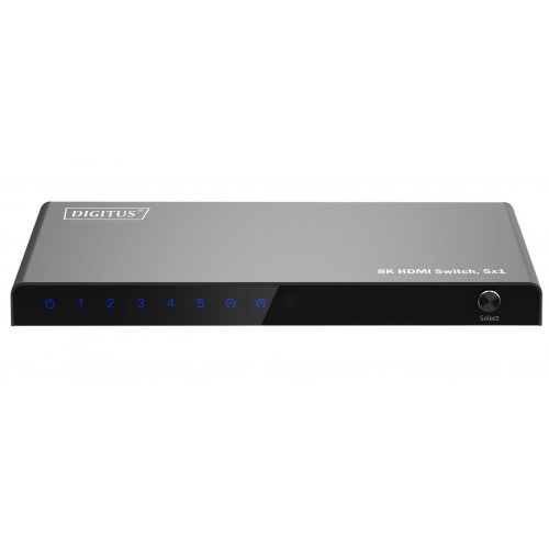 Видеокоммутатор Digitus HDMI Switch 5x1 8K (DS-55334) Black купить в Украине: Киев, Днепр, Харьков, Одесса  | Низкая цена, отзывы, характеристики от TELEMART фото