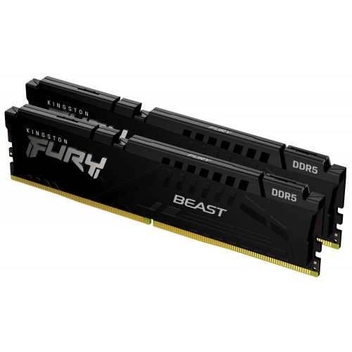 Уцінка озп Kingston DDR5 32GB (2x16GB) 6000Mhz FURY Beast Black (KF560C30BBEK2-32) (Розкрита упаковка, 877383) купити в Україні: Київ, Львів, Хмельницький, Тернопіль, Івано-Франківськ | Перевірка сумісності, низька ціна, відгуки, характеристики від TELEMART фото