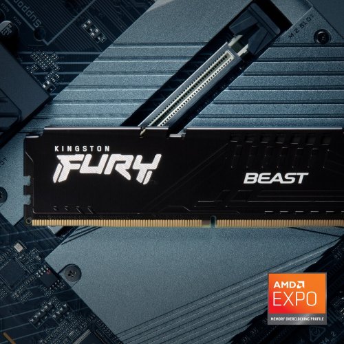 Уцінка озп Kingston DDR5 32GB (2x16GB) 6000Mhz FURY Beast Black (KF560C30BBEK2-32) (Розкрита упаковка, 877383) купити в Україні: Київ, Львів, Хмельницький, Тернопіль, Івано-Франківськ | Перевірка сумісності, низька ціна, відгуки, характеристики від TELEMART фото