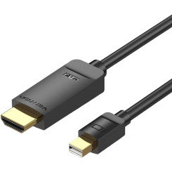 Уцінка кабель Vention Mini DisplayPort to HDMI 2m (HAHBH) Black (Пошкоджено пакування, 877411)