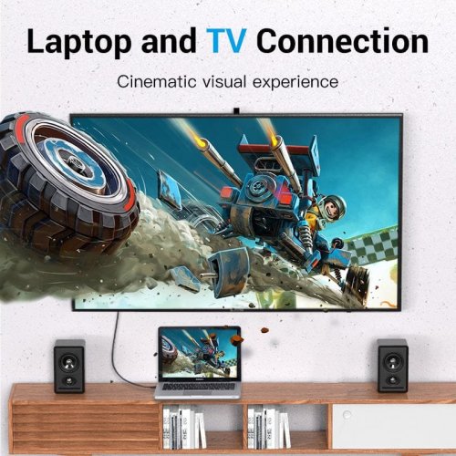 Уцінка кабель Vention Mini DisplayPort to HDMI 2m (HAHBH) Black (Пошкоджено пакування, 877411) купити в Україні: Київ, Львів, Хмельницький, Тернопіль, Івано-Франківськ | Низька ціна, відгуки, характеристики від TELEMART фото