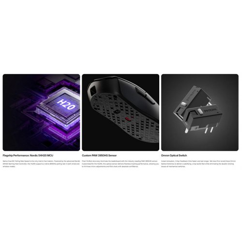 Миша WLMouse Huan Stainless (HUAN-BLACK-O) Black купити в Україні: Київ, Львів, Хмельницький, Тернопіль, Івано-Франківськ | Низька ціна, відгуки, характеристики від TELEMART фото