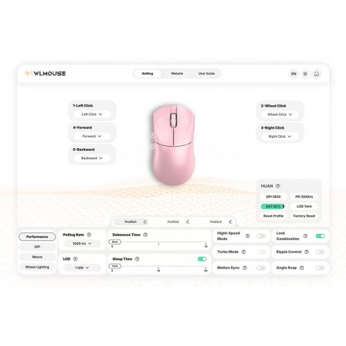 Миша WLMouse Huan Stainless (HUAN-WHITE-O) White купити в Україні: Київ, Львів, Хмельницький, Тернопіль, Івано-Франківськ | Низька ціна, відгуки, характеристики від TELEMART фото