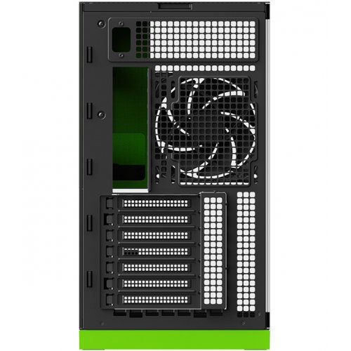 Корпус Geometric Future Model 5F Glass без БЖ (GEO-M5F-BNV) Black/Green купити в Україні: Київ, Львів, Хмельницький, Тернопіль, Івано-Франківськ | Перевірка сумісності, низька ціна, відгуки, характеристики від TELEMART фото