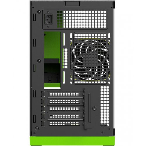 Корпус Geometric Future Model 3F Glass без БЖ (GEO-M3F-BNV) Black/Green купити в Україні: Київ, Львів, Хмельницький, Тернопіль, Івано-Франківськ | Перевірка сумісності, низька ціна, відгуки, характеристики від TELEMART фото