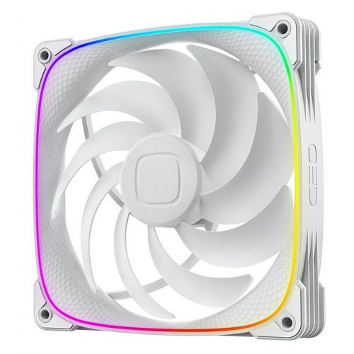 Кулер для корпуса Geometric Future Squama 2503 140mm ARGB (GEO-S2503W-14S) White купити в Україні: Київ, Львів, Хмельницький, Тернопіль, Івано-Франківськ | Перевірка сумісності, низька ціна, відгуки, характеристики від TELEMART фото