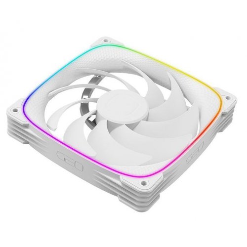 Кулер для корпуса Geometric Future Squama 2503 140mm ARGB (GEO-S2503W-14S) White купити в Україні: Київ, Львів, Хмельницький, Тернопіль, Івано-Франківськ | Перевірка сумісності, низька ціна, відгуки, характеристики від TELEMART фото