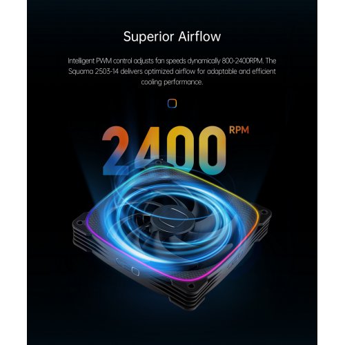 Набір кулерів для корпусу Geometric Future Squama 2503 140mm ARGB Triple Pack (GEO-S2503W-14T) White купити в Україні: Київ, Львів, Хмельницький, Тернопіль, Івано-Франківськ | Перевірка сумісності, низька ціна, відгуки, характеристики від TELEMART фото