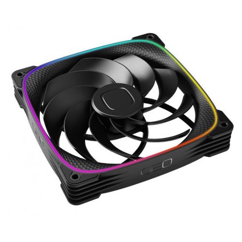 Кулер для корпуса Geometric Future Squama 2503 140mm ARGB Reverse (GEO-S2503RB-14S) Black купити в Україні: Київ, Львів, Хмельницький, Тернопіль, Івано-Франківськ | Перевірка сумісності, низька ціна, відгуки, характеристики від TELEMART фото