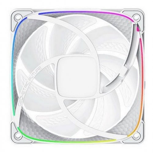 Кулер для корпуса Geometric Future Squama 2503 120mm ARGB (GEO-S2503W-1) White купити в Україні: Київ, Львів, Хмельницький, Тернопіль, Івано-Франківськ | Перевірка сумісності, низька ціна, відгуки, характеристики від TELEMART фото