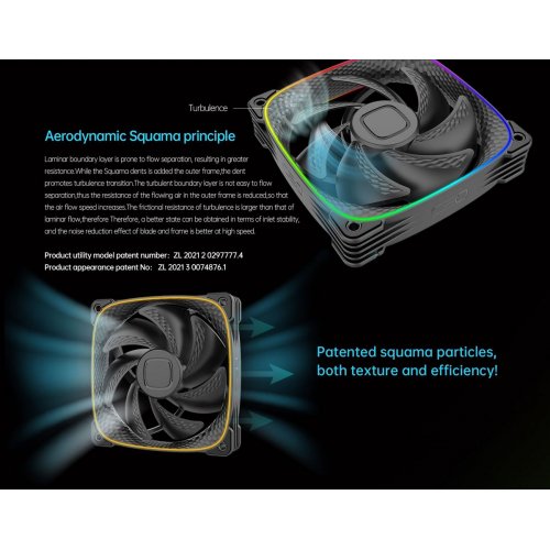 Кулер для корпуса Geometric Future Squama 2503 120mm ARGB (GEO-S2503W-1) White купити в Україні: Київ, Львів, Хмельницький, Тернопіль, Івано-Франківськ | Перевірка сумісності, низька ціна, відгуки, характеристики від TELEMART фото