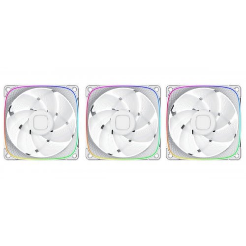 Набір кулерів для корпусу Geometric Future Squama 2503 120mm ARGB Triple Pack (GEO-S2503W-3) White купити в Україні: Київ, Львів, Хмельницький, Тернопіль, Івано-Франківськ | Перевірка сумісності, низька ціна, відгуки, характеристики від TELEMART фото