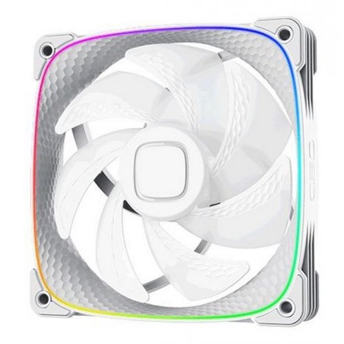 Набір кулерів для корпусу Geometric Future Squama 2503 120mm ARGB Triple Pack (GEO-S2503W-3) White купити в Україні: Київ, Львів, Хмельницький, Тернопіль, Івано-Франківськ | Перевірка сумісності, низька ціна, відгуки, характеристики від TELEMART фото