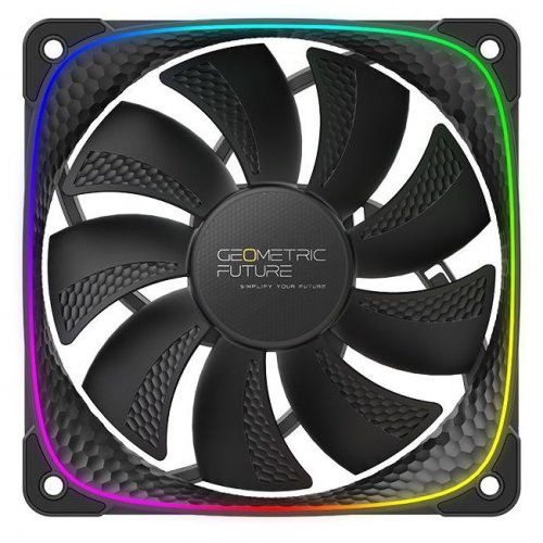 Кулер для корпуса Geometric Future Squama 2503 120mm ARGB Reverse (GEO-S2503RB-1) Black купити в Україні: Київ, Львів, Хмельницький, Тернопіль, Івано-Франківськ | Перевірка сумісності, низька ціна, відгуки, характеристики від TELEMART фото