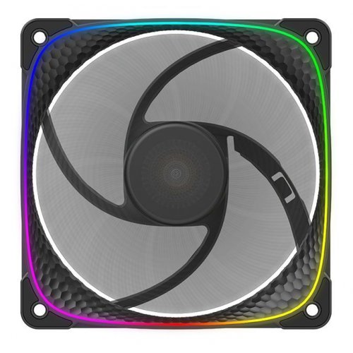 Кулер для корпуса Geometric Future Squama 2503 120mm ARGB Reverse (GEO-S2503RB-1) Black купити в Україні: Київ, Львів, Хмельницький, Тернопіль, Івано-Франківськ | Перевірка сумісності, низька ціна, відгуки, характеристики від TELEMART фото