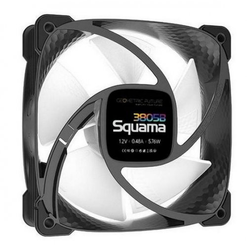Набір кулерів для корпусу Geometric Future Squama 3805 120mm ARGB Triple Pack (GEO-S3805B-3) Black купити в Україні: Київ, Львів, Хмельницький, Тернопіль, Івано-Франківськ | Перевірка сумісності, низька ціна, відгуки, характеристики від TELEMART фото