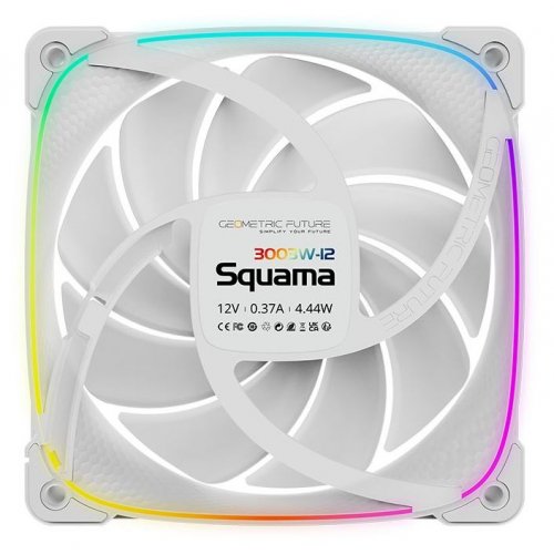 Набір кулерів для корпусу Geometric Future Squama 3003 120mm ARGB Triple Pack (GEO-S3003W-12T) White купити в Україні: Київ, Львів, Хмельницький, Тернопіль, Івано-Франківськ | Перевірка сумісності, низька ціна, відгуки, характеристики від TELEMART фото