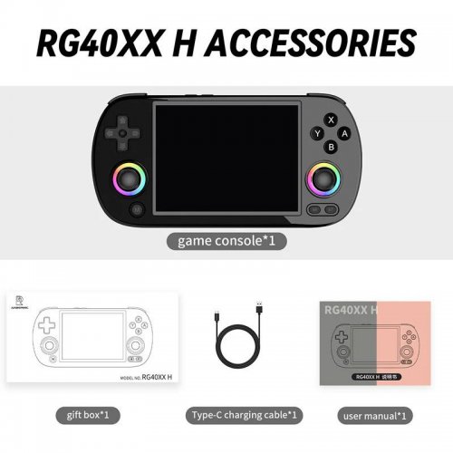 Портативна ігрова консоль Anbernic RG40XX H 64GB Black купити в Україні: Київ, Львів, Хмельницький, Тернопіль, Івано-Франківськ | Низька ціна, відгуки, характеристики від TELEMART фото