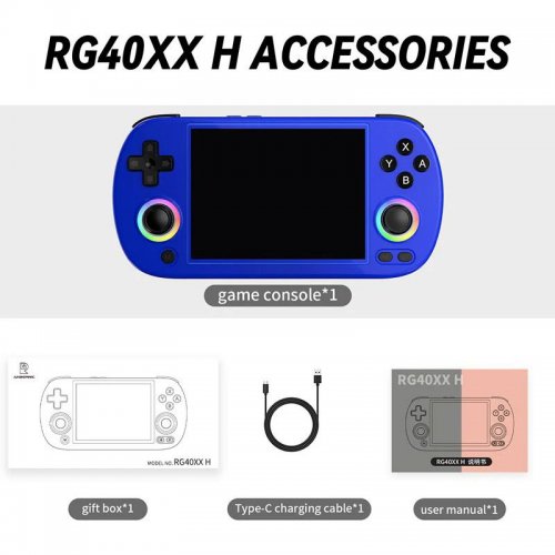 Портативна ігрова консоль Anbernic RG40XX H 64GB Blue купити в Україні: Київ, Львів, Хмельницький, Тернопіль, Івано-Франківськ | Низька ціна, відгуки, характеристики від TELEMART фото