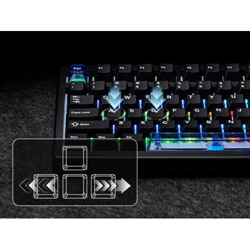 Клавіатура EPOMAKER HE80 RGB Magnetic MagneX Switch (HE80-B-M-UA) Black купити в Україні: Київ, Львів, Хмельницький, Тернопіль, Івано-Франківськ | Низька ціна, відгуки, характеристики від TELEMART фото
