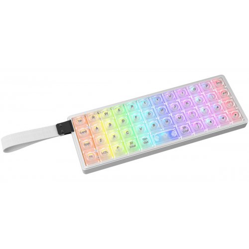 Клавиатура EPOMAKER LUMA40 RGB Mechanical Kailh White Rain Switch Wireless (LUMA40-S-WR) Silver купить в Украине: Киев, Днепр, Харьков, Одесса  | Низкая цена, отзывы, характеристики от TELEMART фото