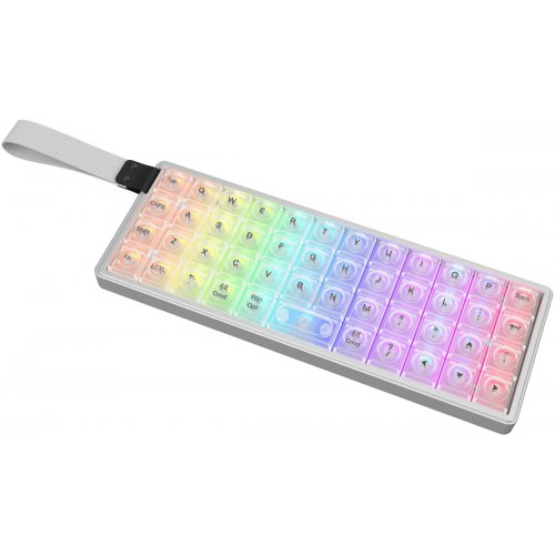 Клавиатура EPOMAKER LUMA40 RGB Mechanical Kailh White Rain Switch Wireless (LUMA40-S-WR) Silver купить в Украине: Киев, Днепр, Харьков, Одесса  | Низкая цена, отзывы, характеристики от TELEMART фото