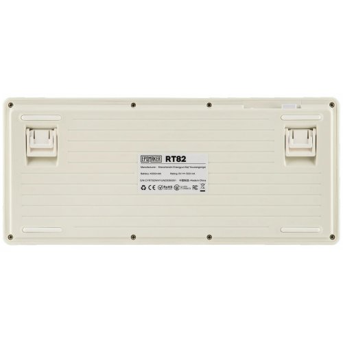 Клавіатура EPOMAKER RT82 RGB Mechanical Sea Salt Silent V2 Switch Wireless (RT82-RW-S-UA) Retro White купити в Україні: Київ, Львів, Хмельницький, Тернопіль, Івано-Франківськ | Низька ціна, відгуки, характеристики від TELEMART фото