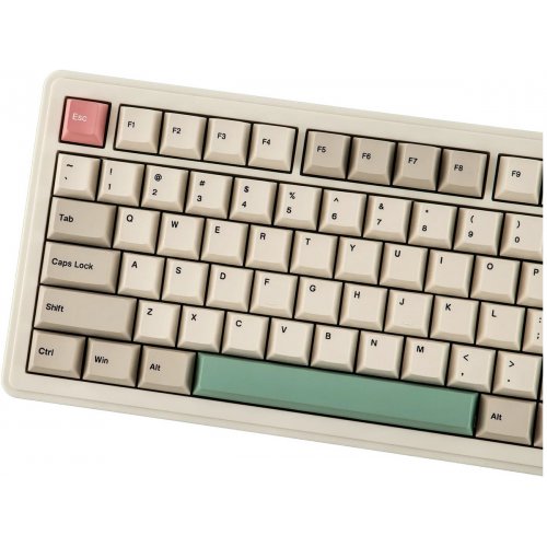 Клавіатура EPOMAKER RT82 RGB Mechanical Sea Salt Silent V2 Switch Wireless (RT82-RW-S-UA) Retro White купити в Україні: Київ, Львів, Хмельницький, Тернопіль, Івано-Франківськ | Низька ціна, відгуки, характеристики від TELEMART фото
