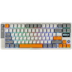Клавіатура EPOMAKER RT85 RGB Mechanical Wisteria V2 Linear Switch Wireless (RT85-WG-WL2-UA) White/Grey