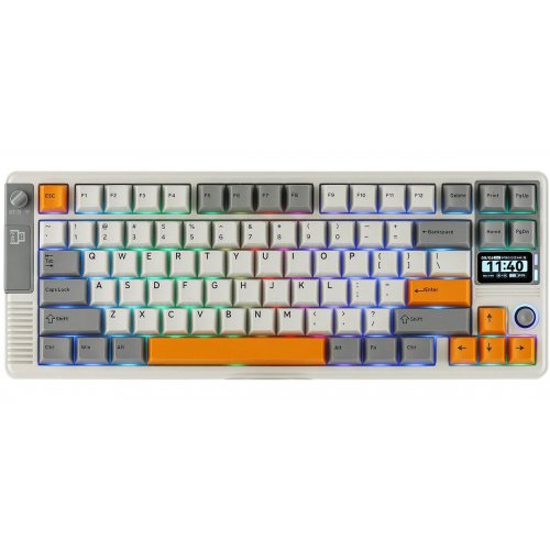 Клавіатура EPOMAKER RT85 RGB Mechanical Wisteria V2 Linear Switch Wireless (RT85-WG-WL2-UA) White/Grey купити в Україні: Київ, Львів, Хмельницький, Тернопіль, Івано-Франківськ | Низька ціна, відгуки, характеристики від TELEMART фото